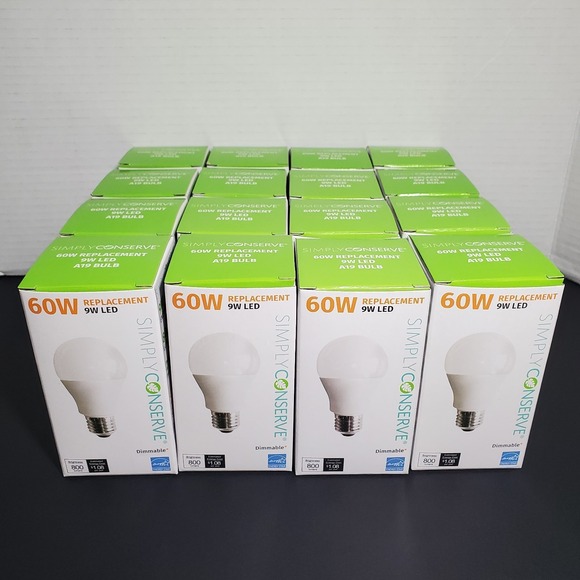 Simply Conserve Other - 16 Simply Conserve 9W Light Bulbs Dimmable A19 LED Soft White 60 Watt Equivalent